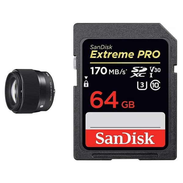 Sigma Photo Linse Dc Dn Mft 56 Mm F/1.4 Sort Svart