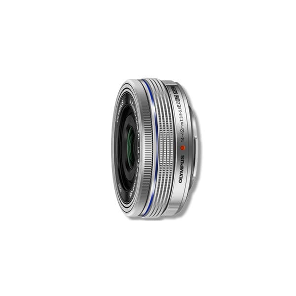Olympus M.ZUIKO DIGITAL ED 14‑42 mm f/3,5‑5,6 EZ objektiivi, hopea Hopea