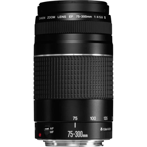 Canon EF 75-300mm f/4-5.6 III - Kameraobjektiv - Zoomobjektiv Sort