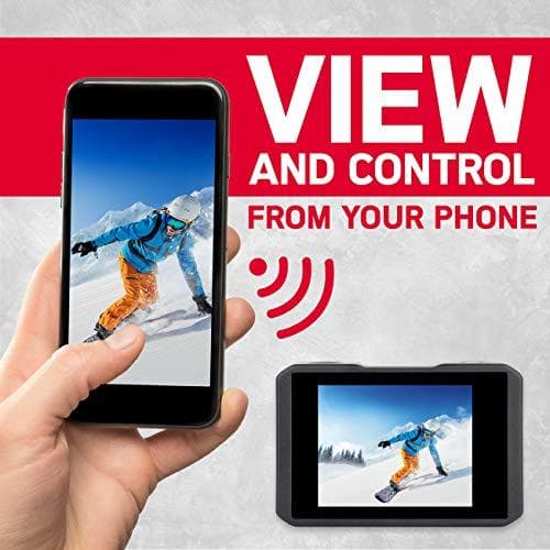 AgfaPhoto Action Cam Action Cam 4K, Dual Display, Vandtæt, WiFi, Slow-Motion/Time-Lapse (AC7000BK)