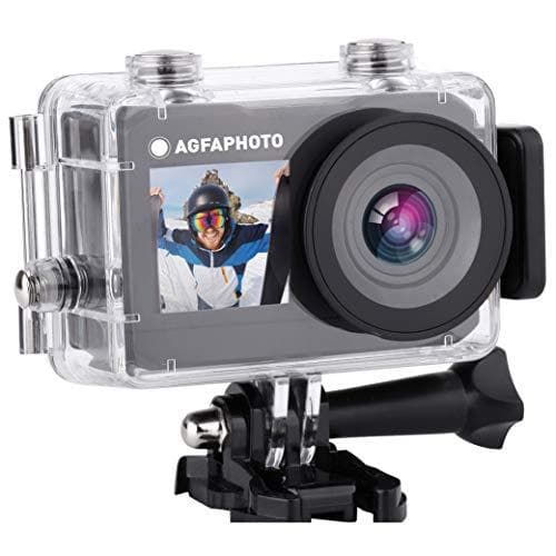 AgfaPhoto Action Cam Action Cam 4K, Dual Display, Vandtæt, WiFi, Slow-Motion/Time-Lapse (AC7000BK) Sort