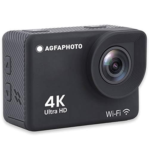 AgfaPhoto Action Cam Action Cam 4K, Vandtæt, Wi-Fi, Slow Motion/Time Lapse (AC9000BK) Sort
