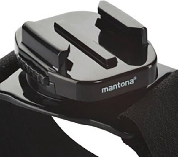 Mantona - rannekoru 360 astetta kääntyvällä GoPro-telineellä (GoPro Hero 6 5 4 3+ 3 2 1) - Musta - Malli 21277