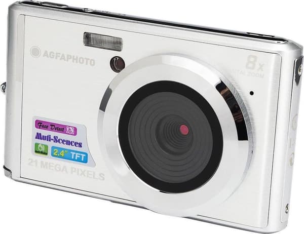 AgfaPhoto DC5200 - digitalkamera - kompaktkamera - 21,0 MPix - 720p - sølv (DC5200-SIL)