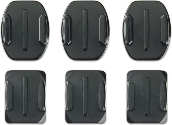 GoPro Curved + Flat Adhesive Mounts - Support System - Adhesive Mount - för HD HERO, HERO+ LCD, HERO3, HERO4 Session, HERO6 Black, HERO7 Black, Silver