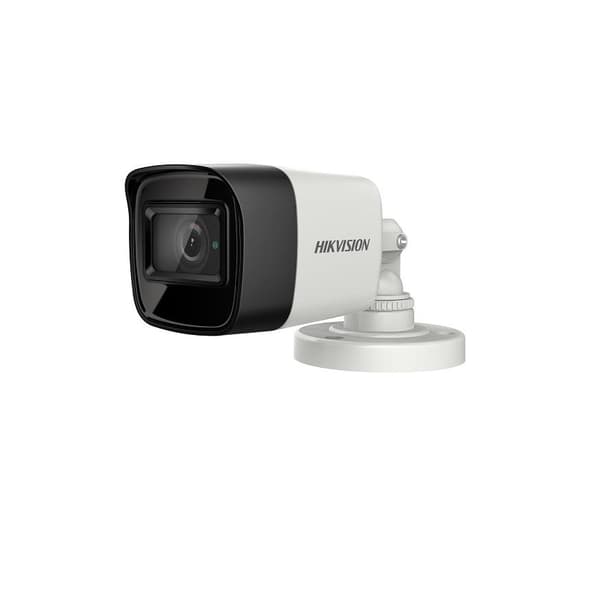 CAMERA supraveghere HIKVISION bullet, pt. exterior, dist. IR 30 m, lentila fixa 2.8 mm, 5 Mpx, cu fir, carcasa metal, "DS-2CE16H8T-ITF2.8" (timbru ver musta, Valkoinen