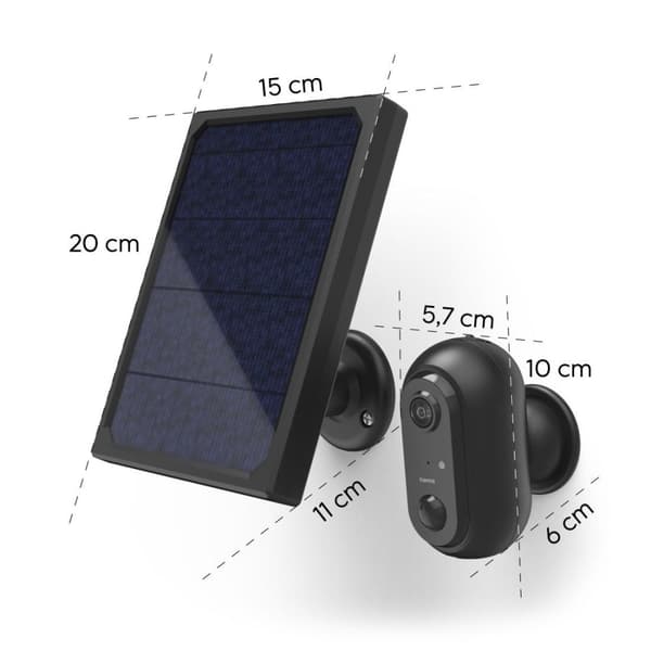 Hama WLAN Camera, Outdoor, Battery, Solar, Outdoor Camera with Motion Detector, 1080p