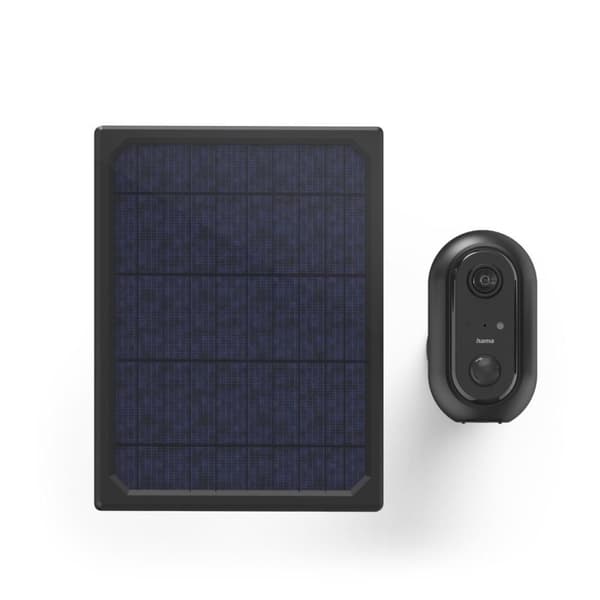 Hama WLAN Camera, Outdoor, Battery, Solar, Outdoor Camera with Motion Detector, 1080p Sort