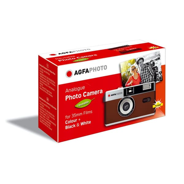 Agfa Genanvendelig Kompakt Kamera 35 Mm Rød