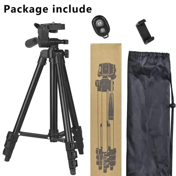 Telefonstativ, Letvægtsdesign, Bluetooth Selfie Fjernbetjening, Tripod Pakke B