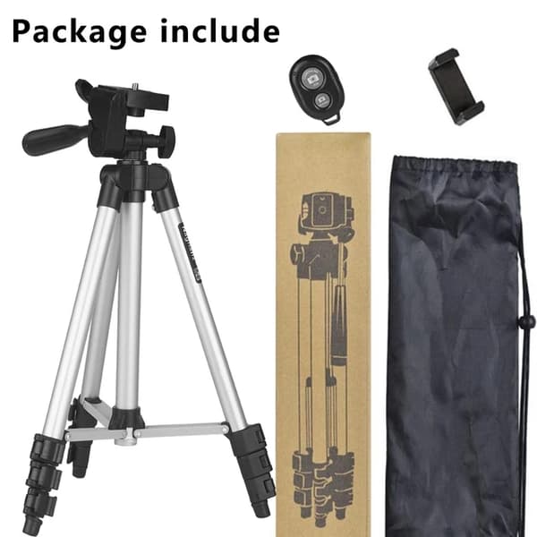 Telefonstativ, Letvægtsdesign, Bluetooth Selfie Fjernbetjening, Tripod Pakke B