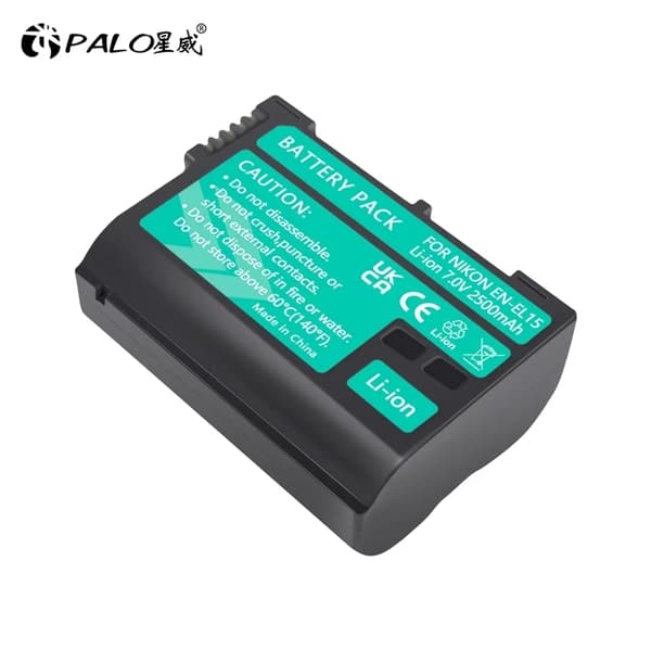 Kamera Batteri, 7V 2500mAh Kapacitet, Kompatibel med Nikon DSLR Modeller, 3 stk