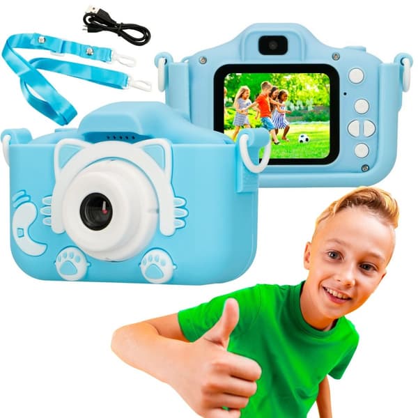 Extralink Kids Camera H27 Dual Blue | Digitalkamera | 1080P 30fps, 2,0" skærm