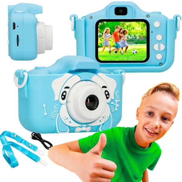 Extralink Kids Camera H28 Dual Blue | Digitalkamera | 1080P 30fps, 2,0" skærm