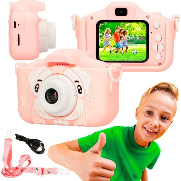 Extralink børnekamera H28 Dual Pink | Digitalkamera | 1080P 30fps, 2,0" skærm