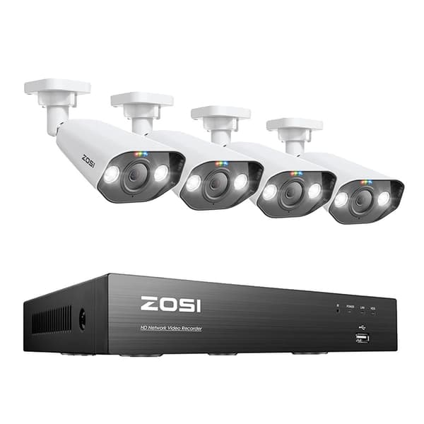 CCTV-system, 8MP opløsning, PoE NVR-kit, 2T, 8CH NVR 5MP 2Cams