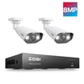 Miniatyrbillede 2 af 2: CCTV-system, 8MP opløsning, PoE NVR-kit, 2T, 8CH NVR 5MP 2Cams