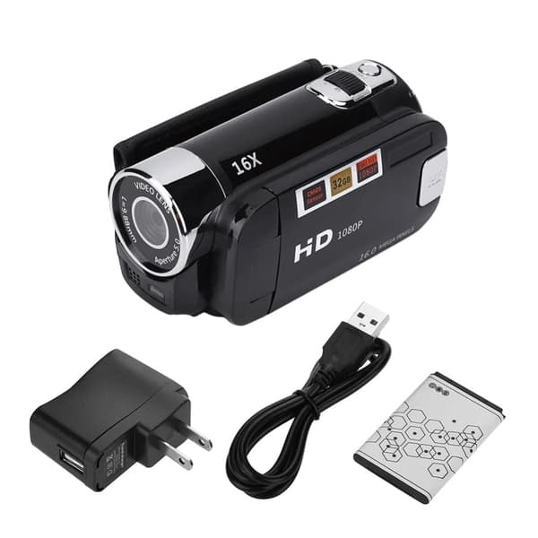 Videokamera, 1080P Full HD, 16MP DV-kamera, Punainen