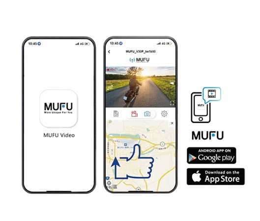 MOTORCYKEL VIDEO INSPELARE MUFU MOTOCAM V30P FullHD 7H motorcykelkamera