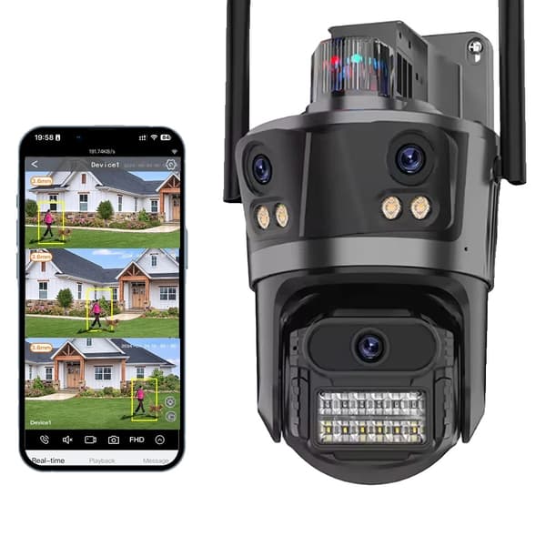 WIFI IP-kamera, 15MP resoluutio, kaksisuuntainen ääni,15MP Ei korttia, EU -pistoke