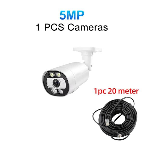 5MP POE IP-kamera, färg-nattseende, AI-mänsklig detektion,1st CAME med kabel