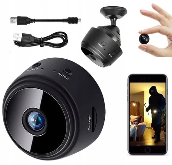 MINI SPIONKAMERA FULD HD IR WIFI-DETEKTION