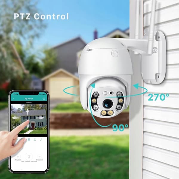 UDENDØRS ROTERENDE KAMERA WIFI IP 4x ZOOM SD 2Mpx DOME IP