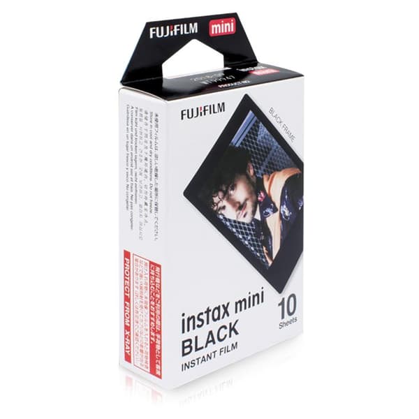 Fujifilm Instax Mini Colorfilm - Musta kehys - 10 kpl