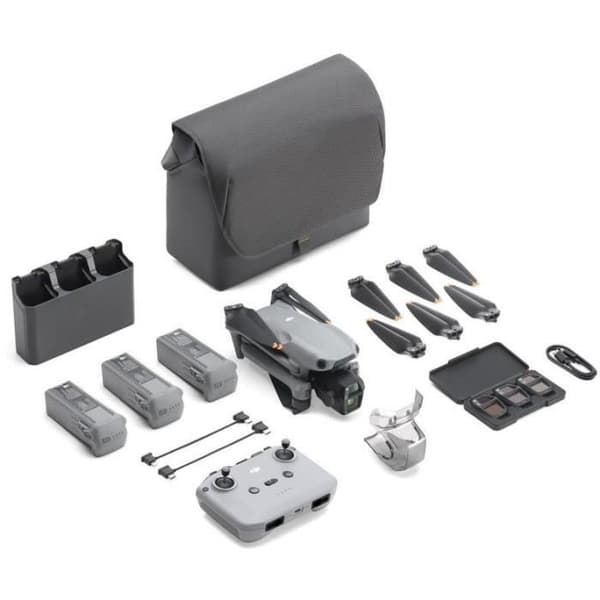 Drönare - DJI - Air 3S Fly More Combo (- DJI - RC-N3) - Dubbel 1 CMOS-kamera och 70 mm telekamera - 14 stegs dynamiskt omfång - RTH Int