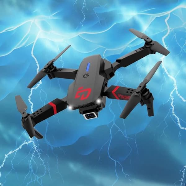 Drone - RC - 24 X 19 CM - 2 4K Kameraer - Smartphone Fjernbetjening - 8 min Batterilevetid
