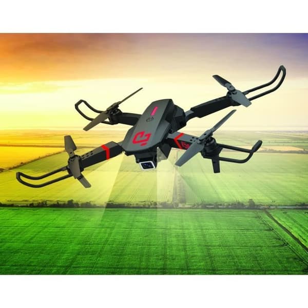 Drone - RC - 24 X 19 CM - 2 4K Kameraer - Smartphone Fjernbetjening - 8 min Batterilevetid