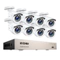 Miniatyrbillede 2 af 2: Hjemmesikkerhedssystem, H265+ DVR, Natvision,Ingen, 8CH DVR med 8 kameraer