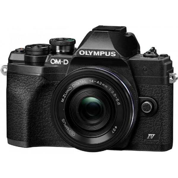 Olympus OM-D E-M10 Mark IV + 14-42 mm EZ, sort Sort