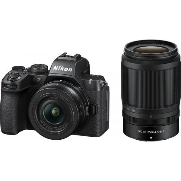 Nikon Z50 II-systemkamera + 16-50 mm og 50-250 mm objektiv Sort
