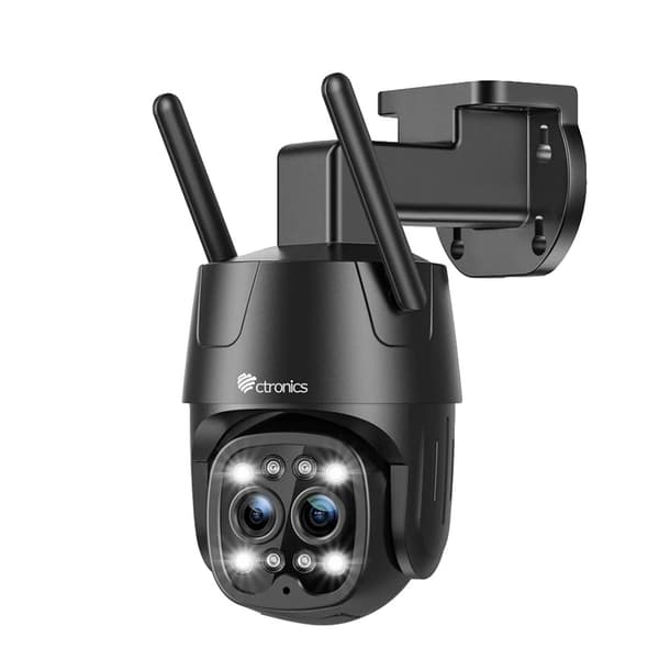 Ctronics Sikkerhedskamera, 4MP Opløsning, 355° Panorering & 90° Tilt,WIFI 4MP 64G