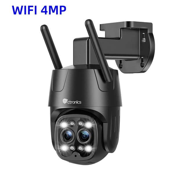 Ctronics Sikkerhedskamera, 4MP Opløsning, 355° Panorering & 90° Tilt,WIFI 4MP Ingen kort-a