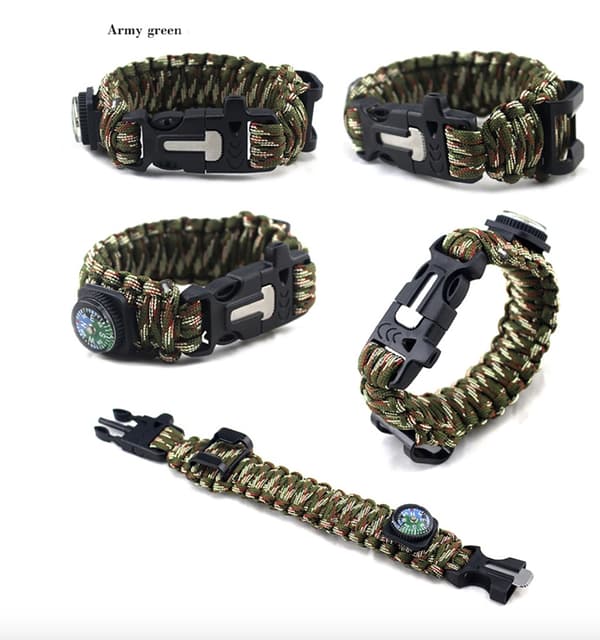 Monikäyttöinen Paracord-rannekoru - Army