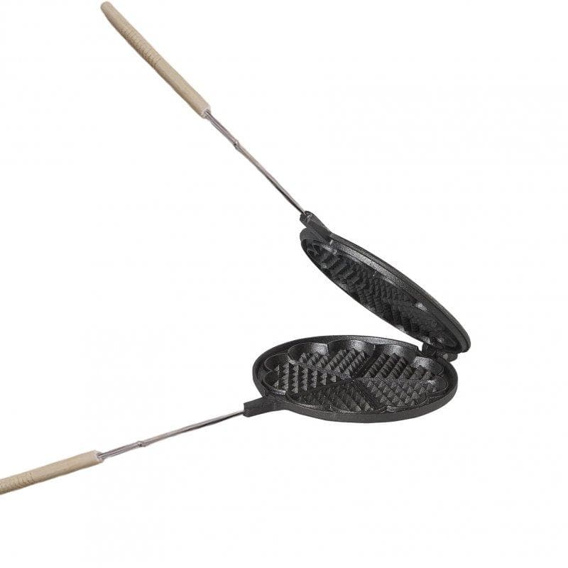 våffeljärn öppen eld, våffeljärn friluftsliv, OUT360 VÅFFELJÄRN GJUTJÄRN