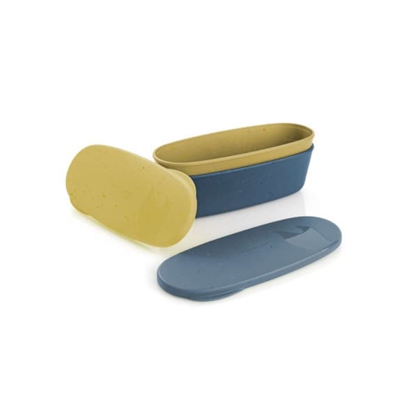 Snapbox Oval BIO 2-pack Musty yellow/Hazy blue