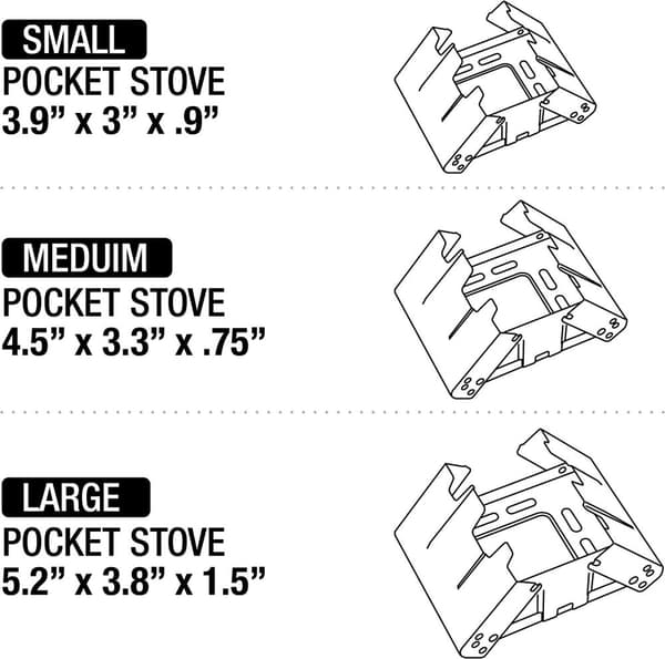 ESBIT  POCKET STOVE SMALL INC 16 X 5 GRAM, nödkök fast bränsle prepping