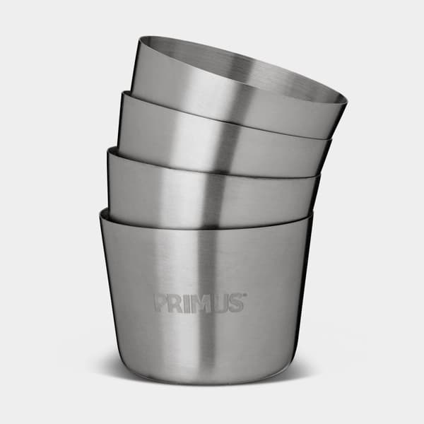 Shotglas i rostfritt stål Primus Shot Glass, 10 cl, 4-pack