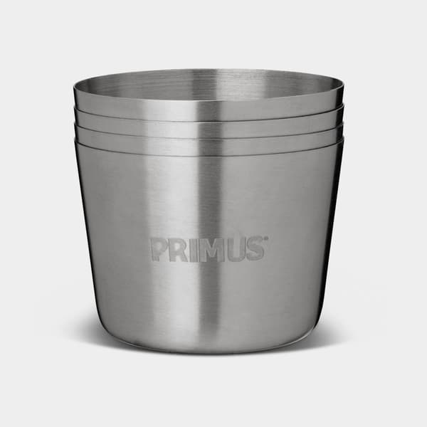 Shotglas i rostfritt stål Primus Shot Glass, 10 cl, 4-pack