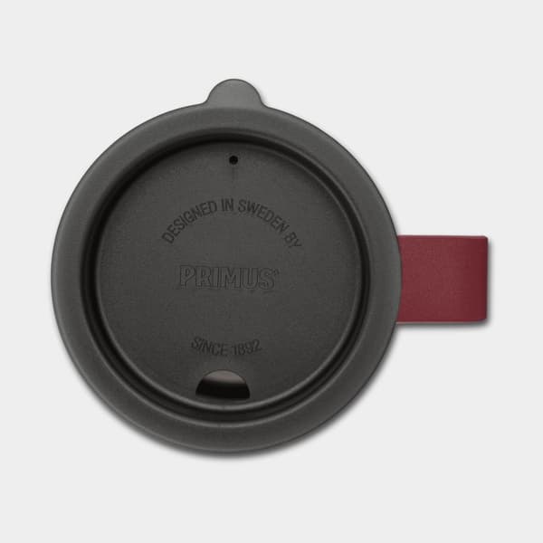 Mugg i rostfritt stål med lock Primus Koppen Mug Ox Red, 30 cl / 300 ml