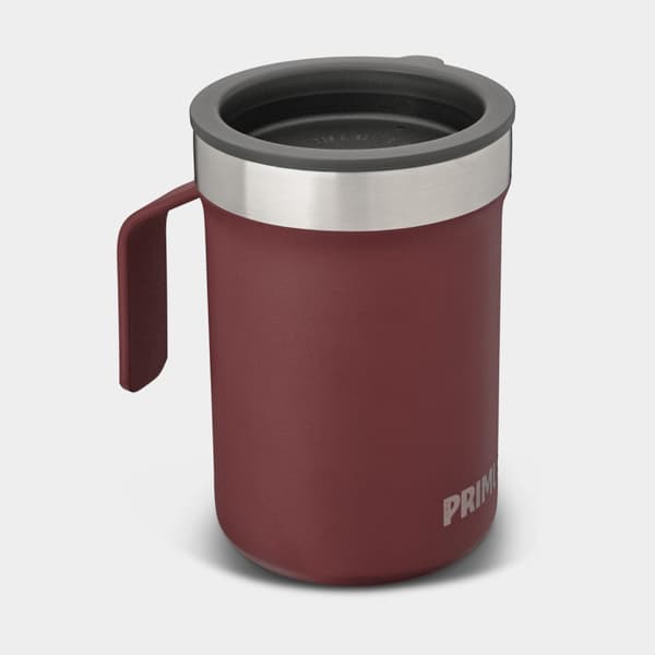 Mugg i rostfritt stål med lock Primus Koppen Mug Ox Red, 30 cl / 300 ml