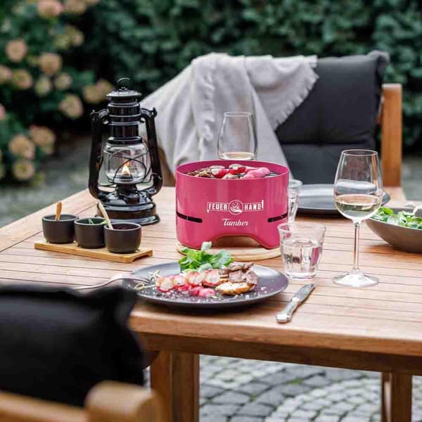 Bordsgrill / kolgrill Feuerhand Tamber Table Top, Telemagenta
