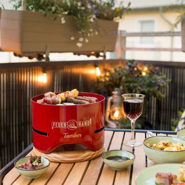 Bordsgrill / kolgrill Feuerhand Tamber Table Top, Ruby Red