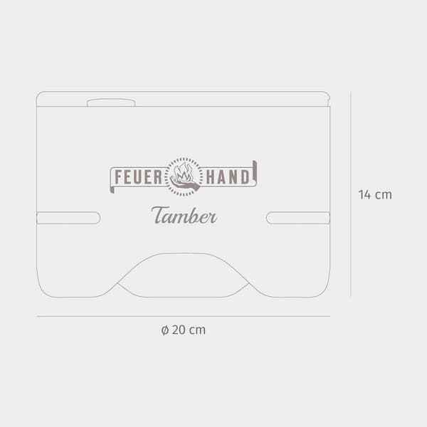 Bordsgrill / kolgrill Feuerhand Tamber Table Top, Jet Black