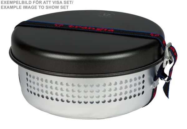 Spritkök Trangia 27 Small, 1000 W + 2 kittlar, 1 stekpanna &amp; vindskydd i UL / UltraLight-aluminium + griptång + rem Bränsletillval: Utan bränsle