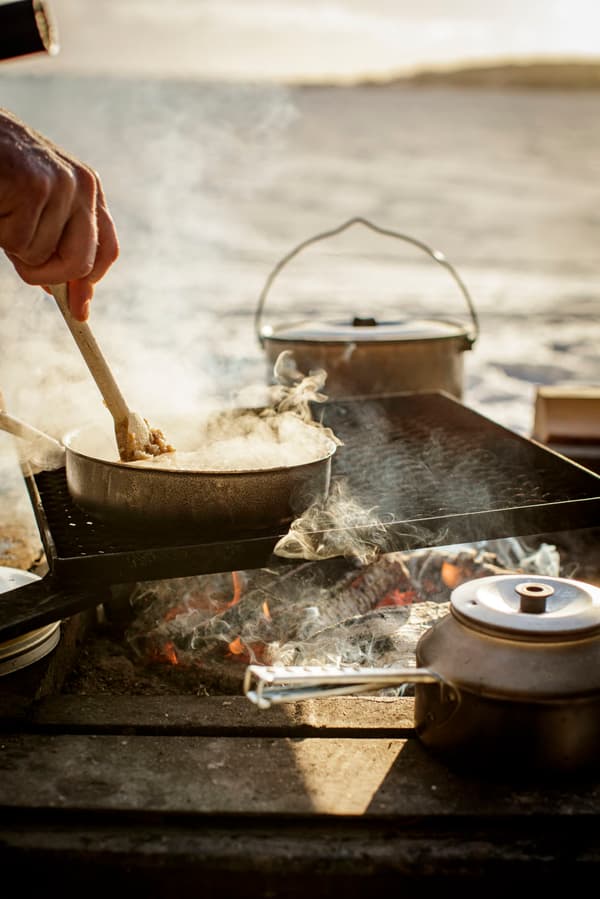 Stekpanna med fällbart handtag Trangia Gourmet 726, NS / Non Stick-teflon, Ø20 cm + lock