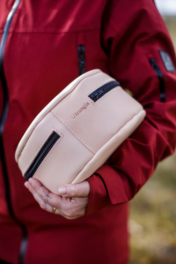 Läderfodral till stormkök Trangia Natur 27, beige, passar 27 Small
